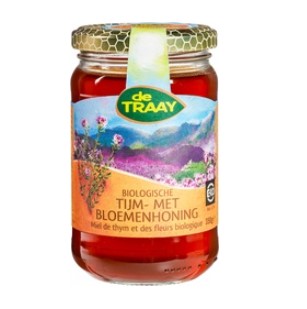 Tijm- met bloemenhoning van De Traay, 1 x 350 g