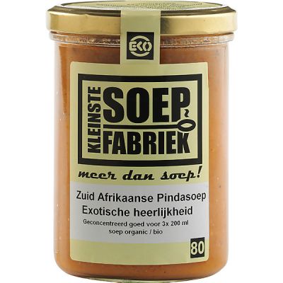 Zuid Afrikaanse pindasoep van KleinsteSoepFabriek, 6x 400 ml