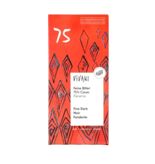 Chocoladetablet Puur 75% van Vivani, 10x 80 gr