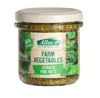 Farm vegetables spinazie pijnboompitten van Allos, 6x 135gr