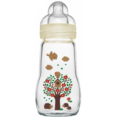 Feel good glass bottle 260 ml van MAM, 1 x 1 stk nog 1 op voorraad