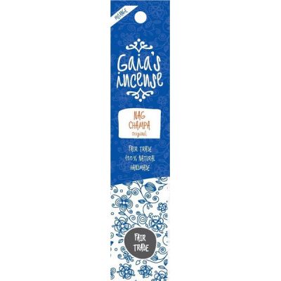 Wierook nag champa van Gaia`s incense, 10 x 15 stk