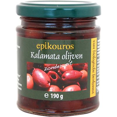 Kalamata olijven zonder pit van Epikouros, 6x 190 gr