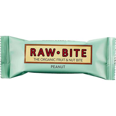 Peanut reep Fruit & Nut Bite van Rawbite, 12x 50 g