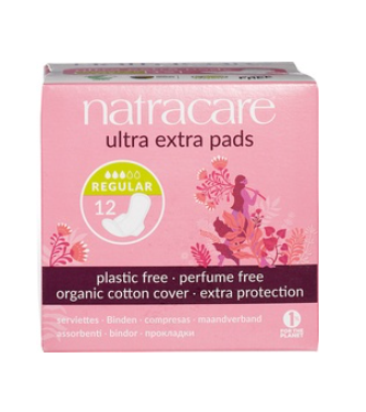 Maandverband ultra extra normaal van Natracare, 12x 12 stuks.