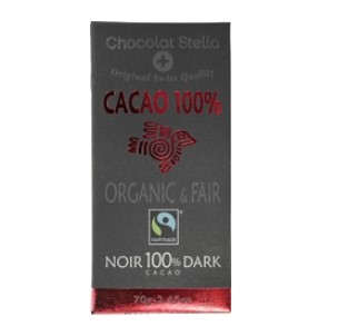 Chocolade Dark 100% van Chocolat Stella, 1x 70 g
