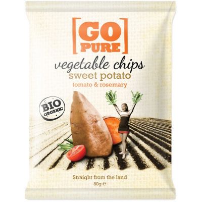 Vegetable chips sweet potato van Go Pure, 6x 80 gram.