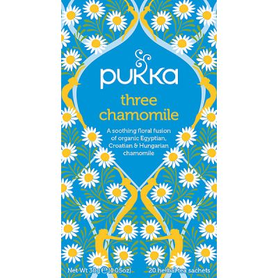 Three Chamomile thee van Pukka, 4x 20 stk