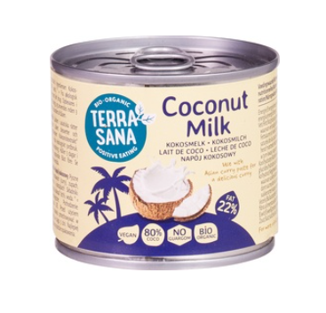Kokosmelk, 8x 200 ml van TerraSana