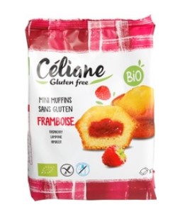 Frambozen mini muffins GV en LV van Céliane, 1x 200 g