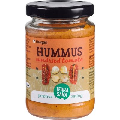 Hummus spread zongedroogde tomaten van Terrasana, 6x 185 g
