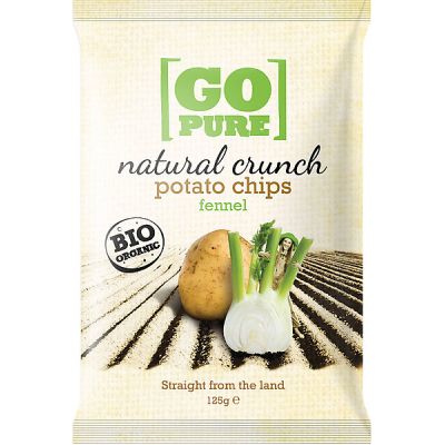 Natural Crunch Potatoechips Fennel, 6x 125 gram.