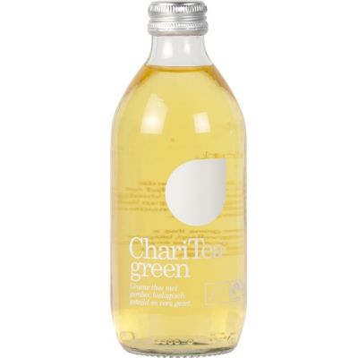 Green, groene thee gember (glas) van ChariTea, 12x 330 ml