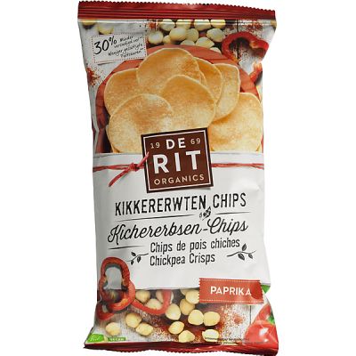 Kikkererwtenchips paprika van De Rit, 8x 75 gr