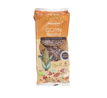 Maiswafels dark choco-kokos van Bonvita, 12x 100 gr