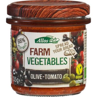 Farm vegetables olijf tomaat van Allos, 6x 135gr
