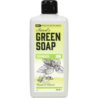Afwasmiddel Basilicum & Vetiver gras van Marcel`s Green Soap, 6
