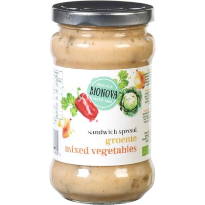 Sandwichspread groentemix van Bionova, 6 x 280 g
