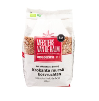 Krokante muesli bosvruchten van Meesters van de Halm, 6 x 500 g