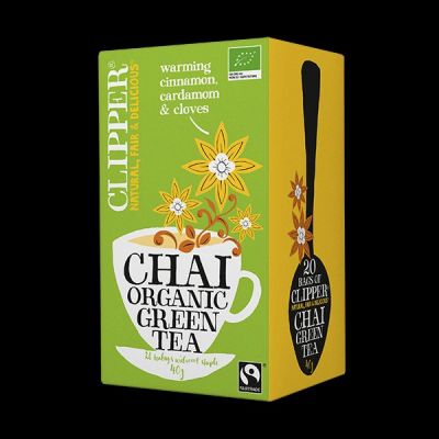 Chai green tea van Clipper, 4 x 20 builtjes