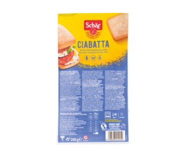 Ciabatta Glutenvrij van Dr. Schär, 6 x 4 stk GEEN BIO