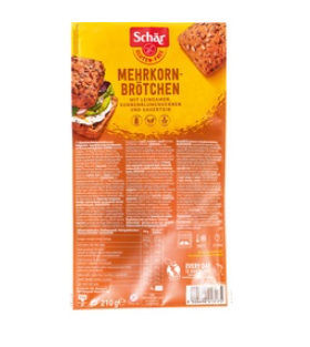 Meergranenbroodjes Glutenvrij van Dr. Schär, 6 x 210 g NIET BIO