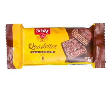 Chocoladewafels Quadritos glutenvrij van Dr. Schär, 20 x 40 g NIET BIO