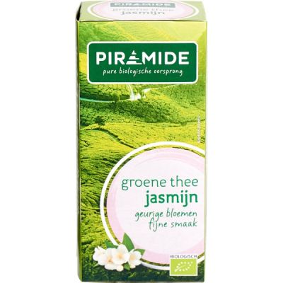 Groene Thee jasmijn van Piramide, 6 x 20 stk