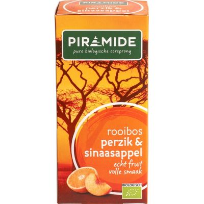 Rooibos Perzik en Sinaasappel van Piramide, 6 x 20 stk