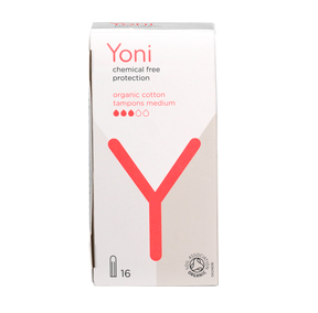 Tampons medium individueel verpakt van Yoni, 12 x 16 stk