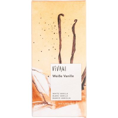 Witte chocolade met vanille van Vivani, 10 x 80 g