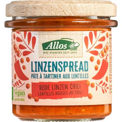 Linzenspread chili van Allos, 6 x 140 g