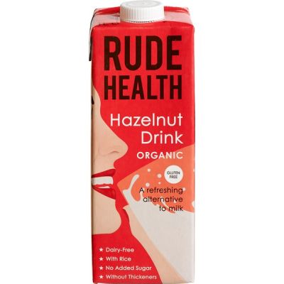 Rijst-hazelnoot drink ongezoet van Rude Health, 6 x 1 l