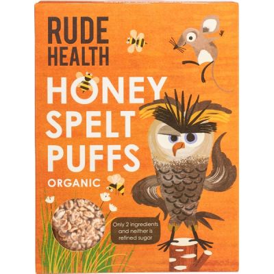 Spelt honey puffs van Rude Health, 8 x 175 g