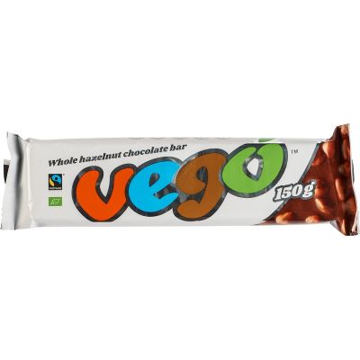 Whole hazelnut chocolate bar van Vego, 20 x 150 g