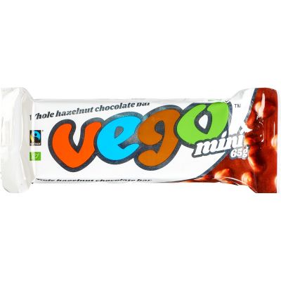 Whole hazelnut chocolate bar van Vego, 20 x 65 g