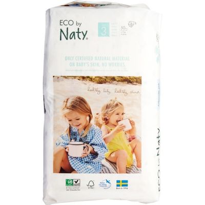 Luiers 3 midi 4-9 kg economy pack van Naty, 2 x 50 stk