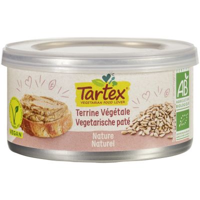 Vegetarische paté naturel van Tartex, 12 x 125 g