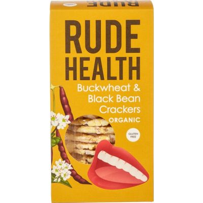 Boekweit en zwarte bonen crackers van Rude Health, 5 x 120 g