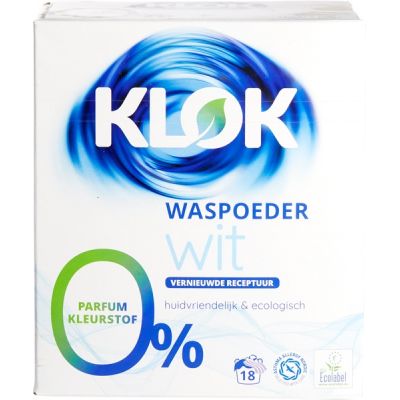 Waspoeder wit van Klok Eco, 4 x 1,17 kg