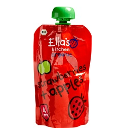 Aardbei-appel 4+ van Ella`s kitchen, 7 x 120 g