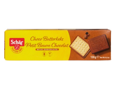 Boterkoekjes choco glutenvrij van Dr. Schär, 6 x 130 g NIET BIO Boterkoekjes choco glutenvrij van Dr. Schär, 6 x 130 g NIET BIO