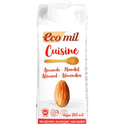 Cuisine amandel ongezoet van Ecomil, 24 x 200 ml