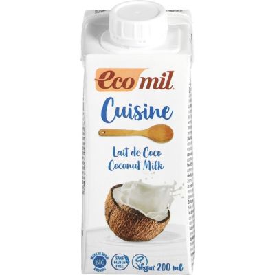 Cuisine kokos ongezoet van Ecomil, 24 x 200 ml