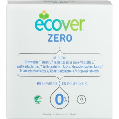 Vaatwastabs zero van Ecover, 6 x 25 stk