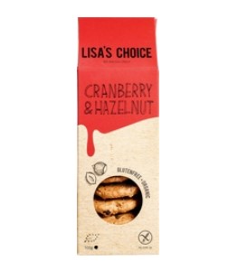 Cranberry + Hazelnut Cookie van Lisa`s choice, 6 x 100 g