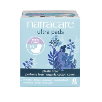 Maandverband lang & vleugels van Natracare, 12 x 10 stk