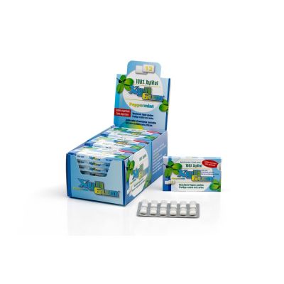 Kauwgom peppermint van Xyligum GEEN BIO, 24 x 15 g