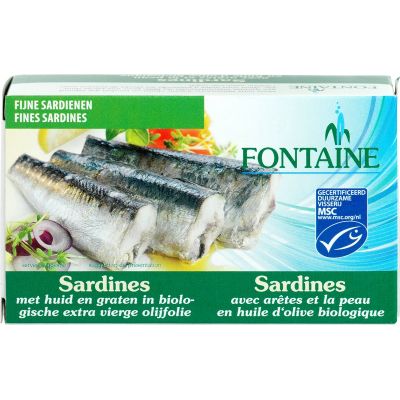Sardines huid en graten van Fontaine, 10 x 120 g