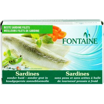 Sardines zonder huid en zonder graat van Fontaine, 10 x 120 g